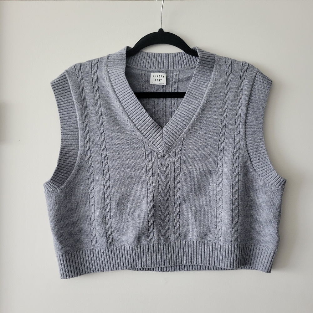 Sunday Best Cropped Sweater Vest